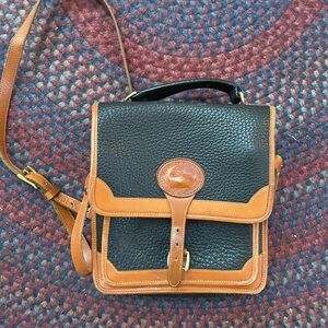 Dooney & Bourke Black and Brown Leather Satchel